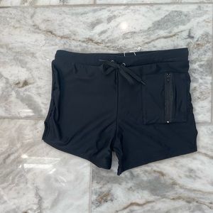 NWT square cut trunk swim men’s black medium sexy brief